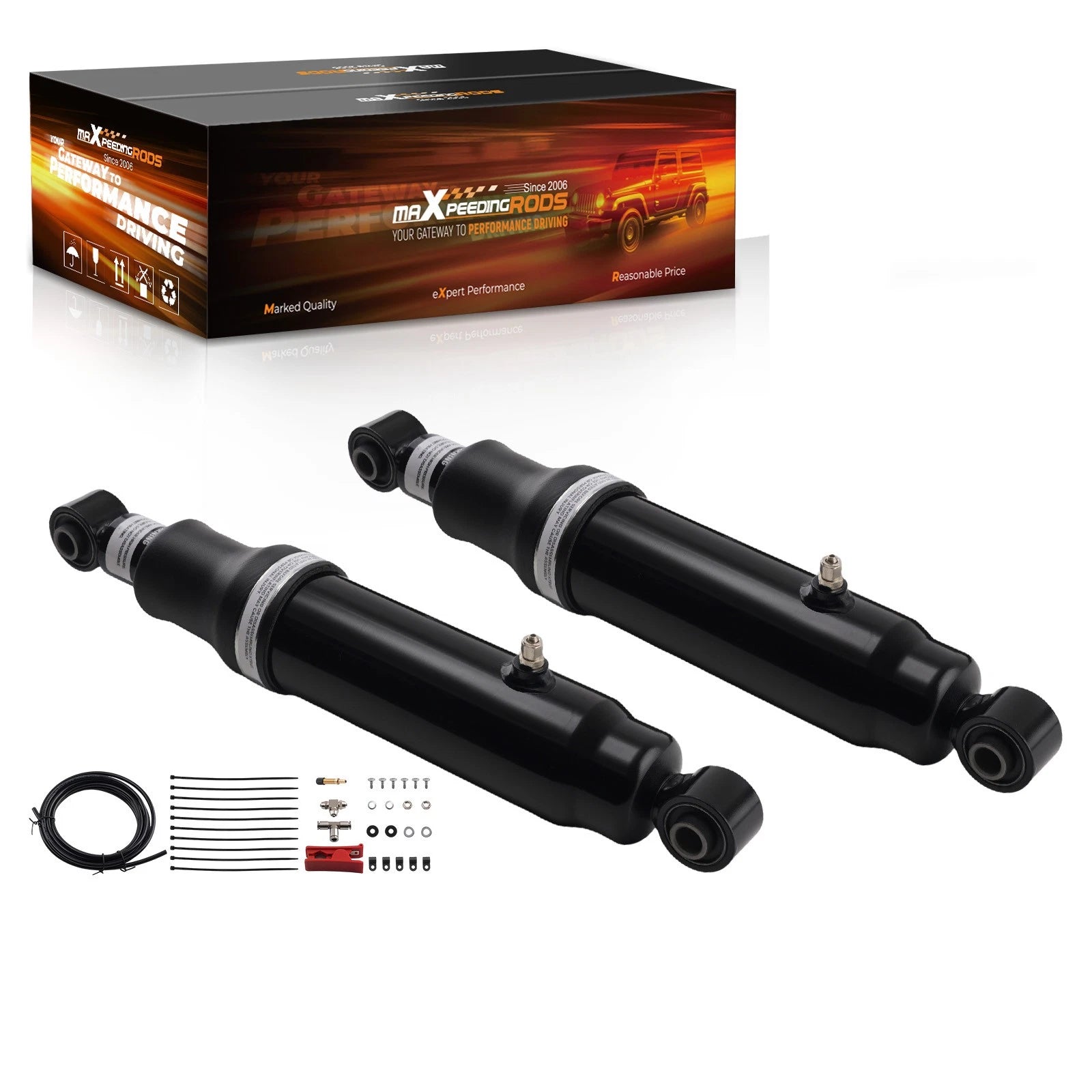 Set of 2 Rear Gas Shock Absorbers for Chevy Silverado 1500 LD (2019–2022)