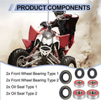 Front Wheel Bearings & Seals Kit 3514650 for Polaris Outlaw 500 (2006–2007)