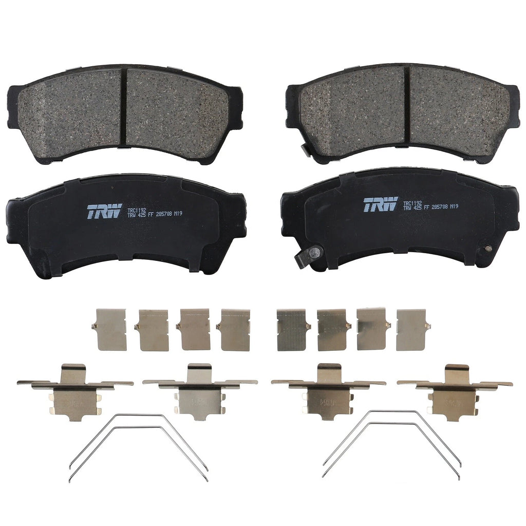 Front Brake Kit Set of 4 Coated Disc Rotors & TRW Pro Ceramic Pads for Mazda 6 (2003–2023)