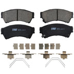 Front Brake Kit Set of 4 Coated Disc Rotors & TRW Pro Ceramic Pads for Mazda 6 (2003–2023)