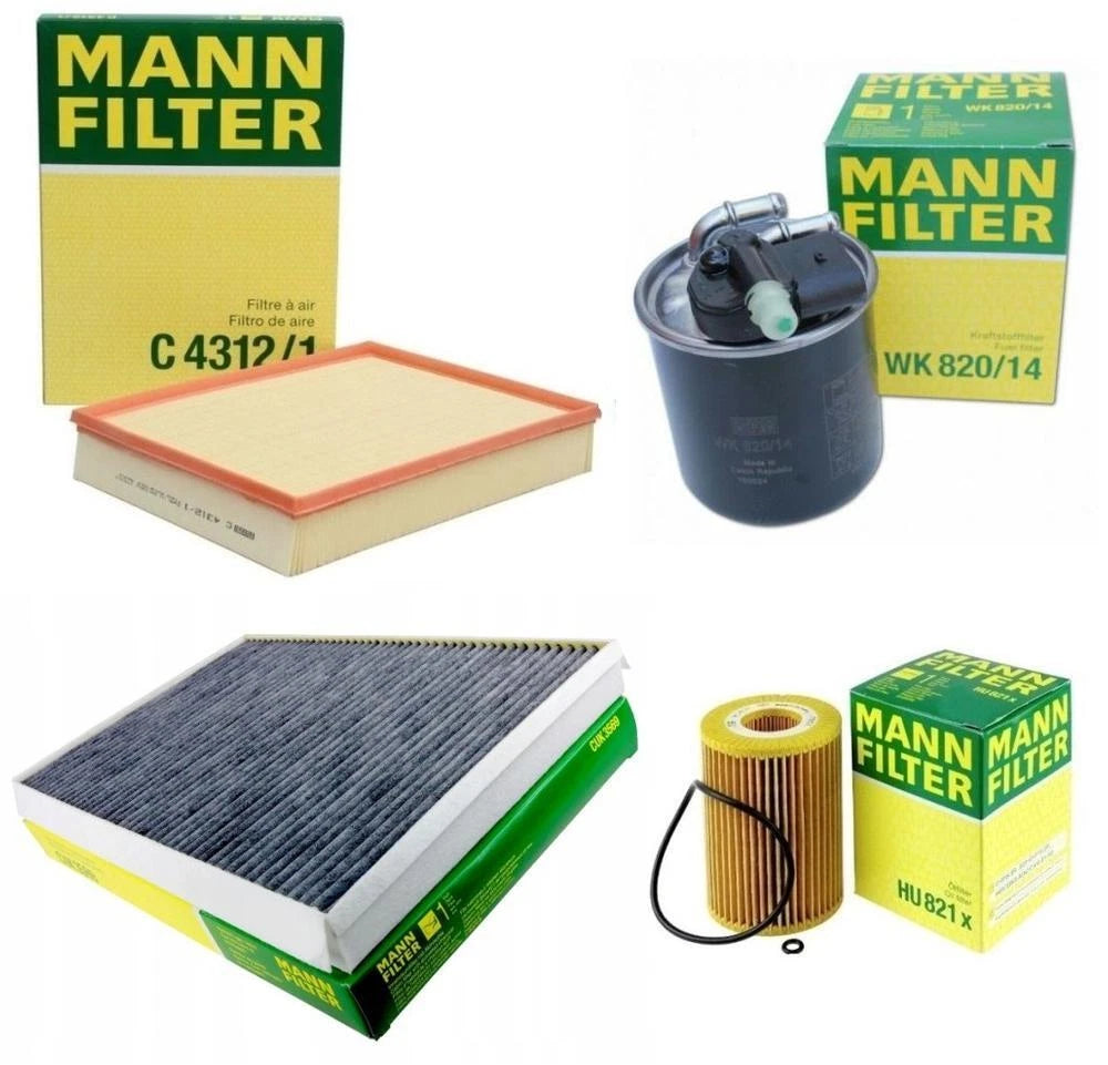 Mann Oil Air Carbon Cabin Fuel Filter 5 Pin Kit for Benz Sprinter 2500 3500 (2010–2018)