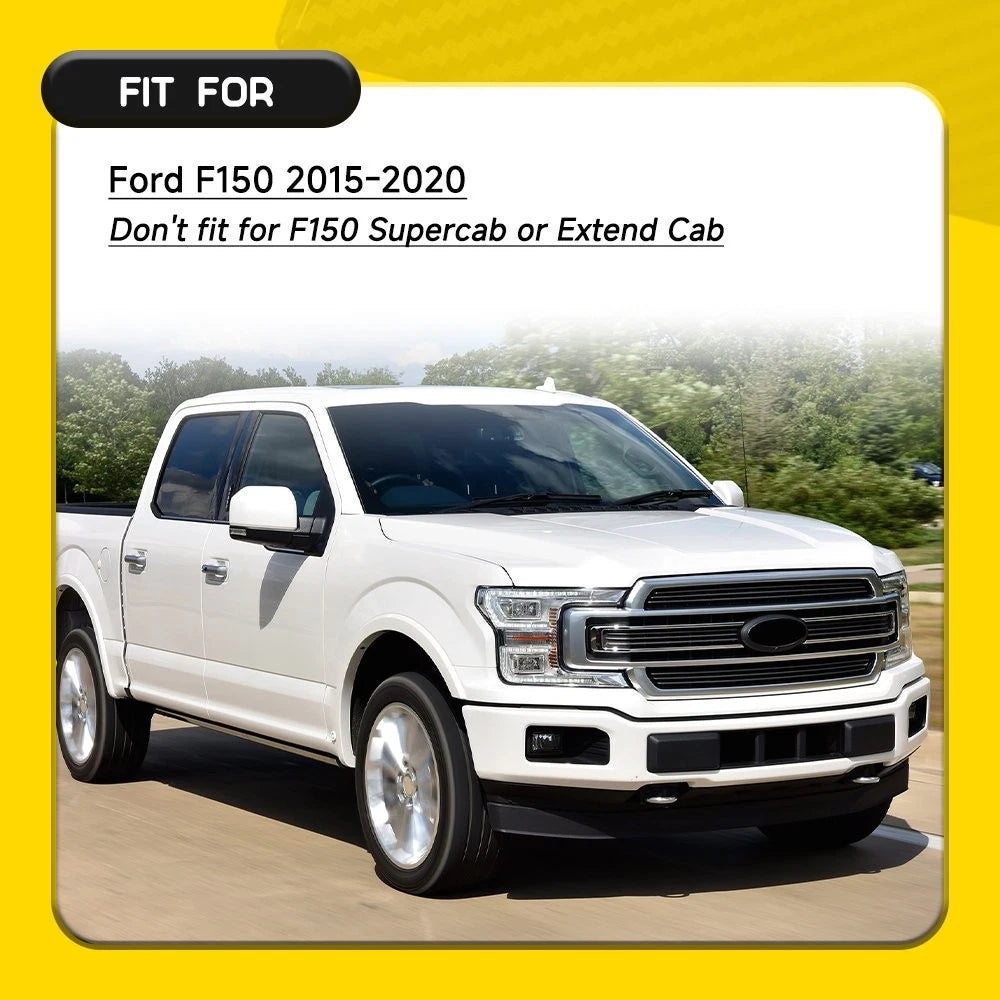 8PC Interior Door Handle Cover Trim for Ford F150 (2015–2020) Carbon Fiber