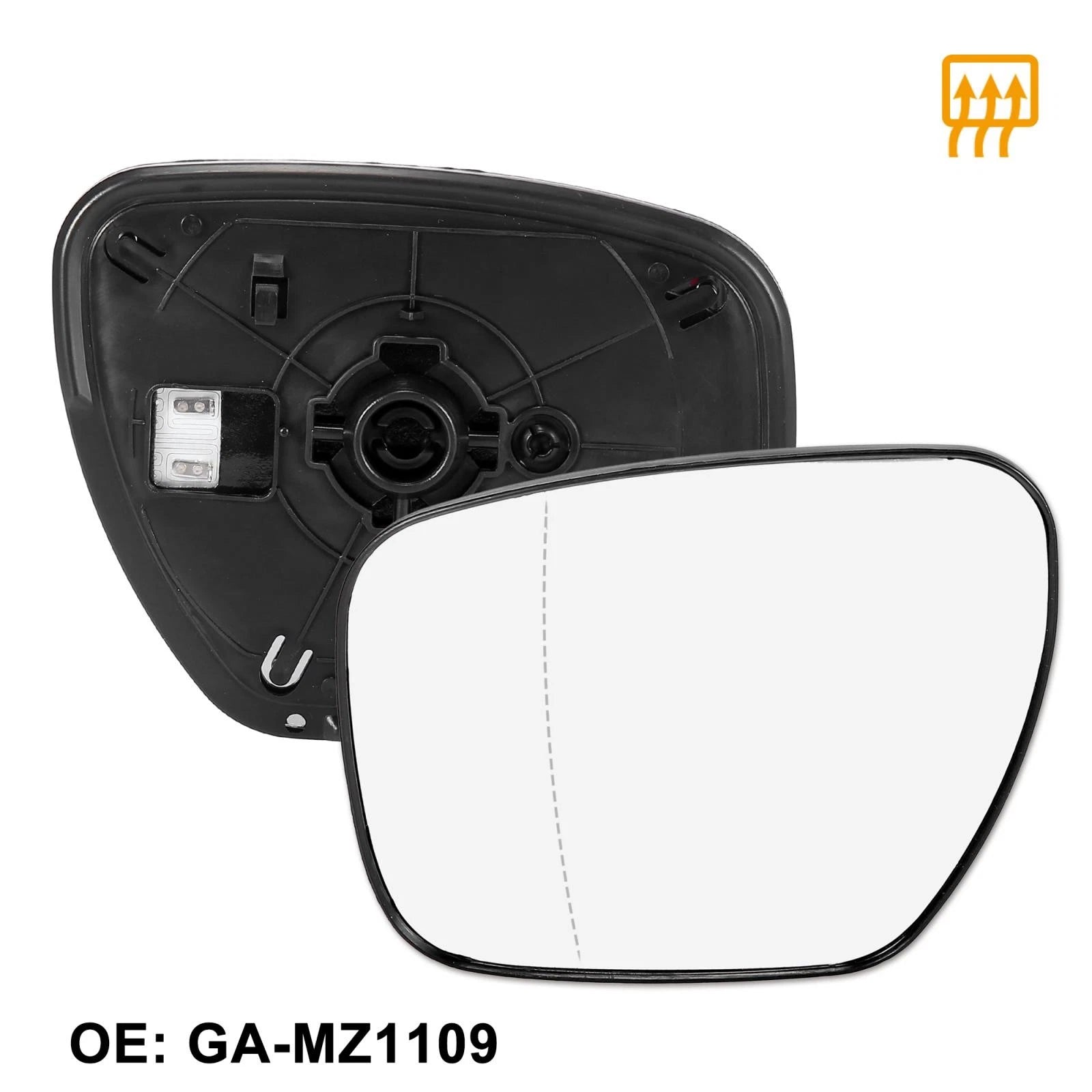 Heated Mirror Glass Replacement Left Side LH for Mazda 5 CX-7 CX-9 (2006–2015)