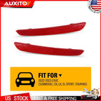 Pair Red Rear Bumper Reflectors for Honda Civic Sedan (2022–2023)