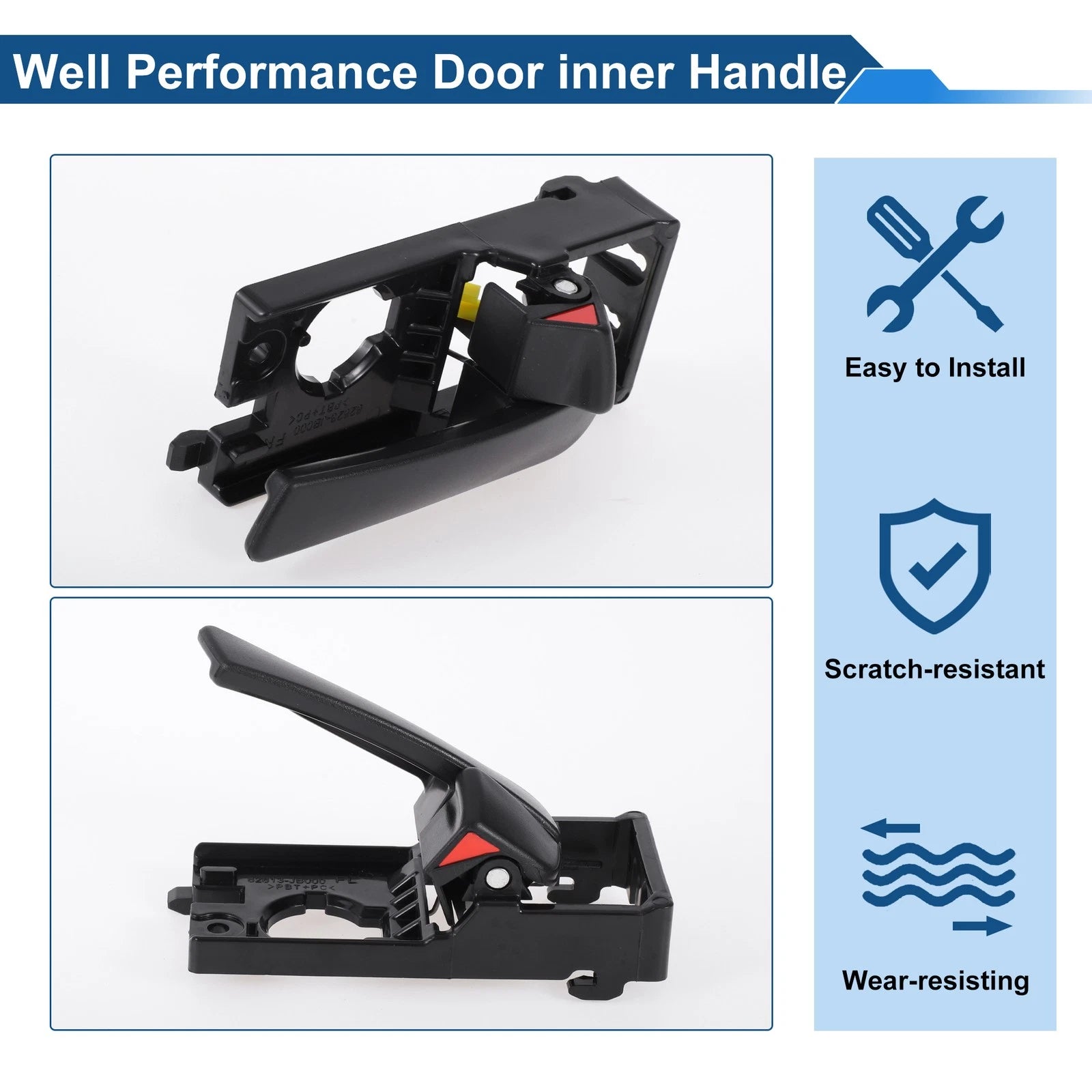 Front Passenger Side Interior Door Handle for Kia Rio (2007–2011) No. 826101G000
