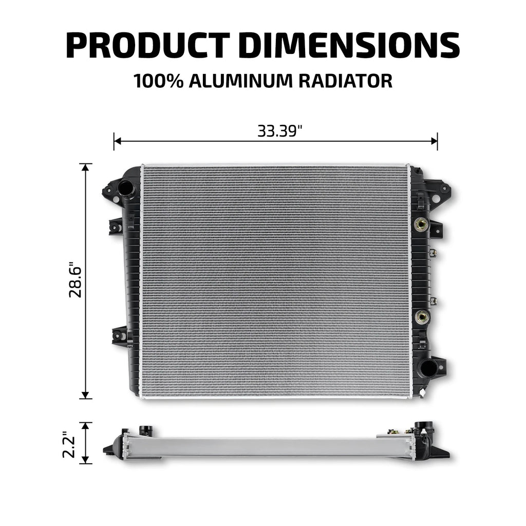 Aluminum Core Radiator for Silverado 2500/3500, Sierra 2500 (2017–2019) 13690