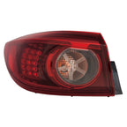 Replacement Driver Side Outer LED Tail Light Assembly for 2014-16 Mazda Mazda 3