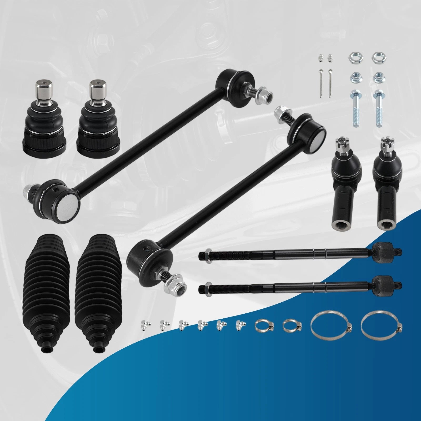 10x Front Tie Rod End Lower Ball Joint Stabilizer Link for Ford Escape (2001–2004)