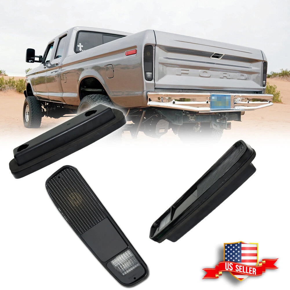 Tail Light Pair Smoked Lens for Ford E150 F150 250 350 Bronco (1974–1991)