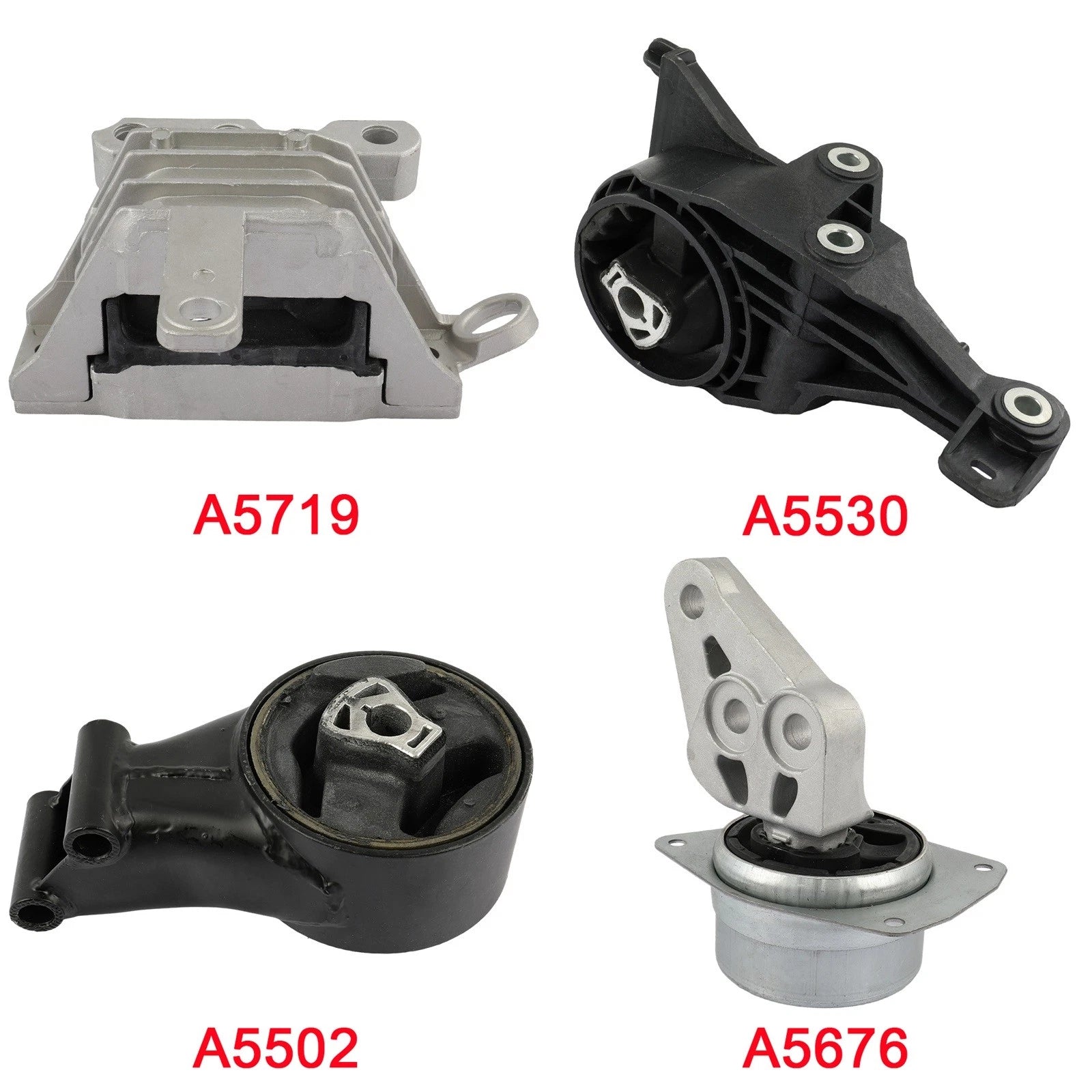 Set of 4 Engine Motor & Transmission Mounts for Buick Regal (2014–2017)