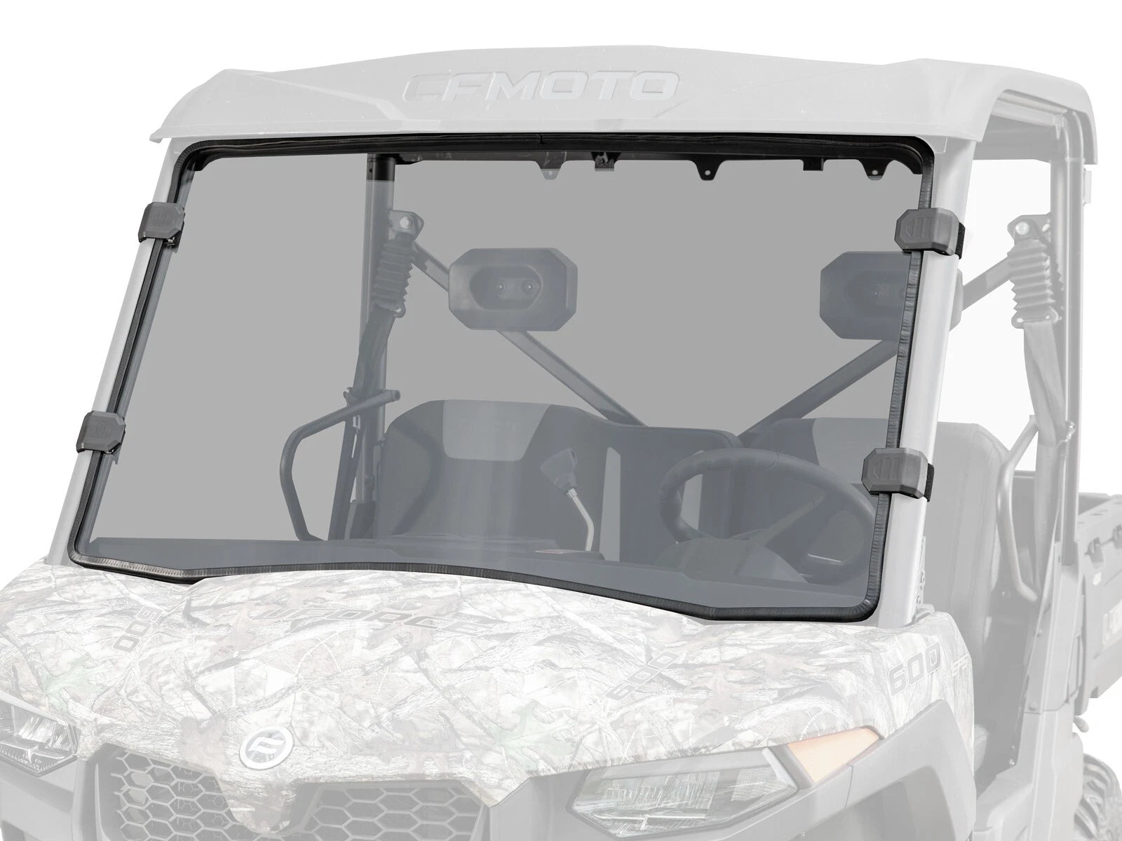 Scratch Resistant Full Windshield for CFMOTO UForce 600 (2021+) Dark Tint