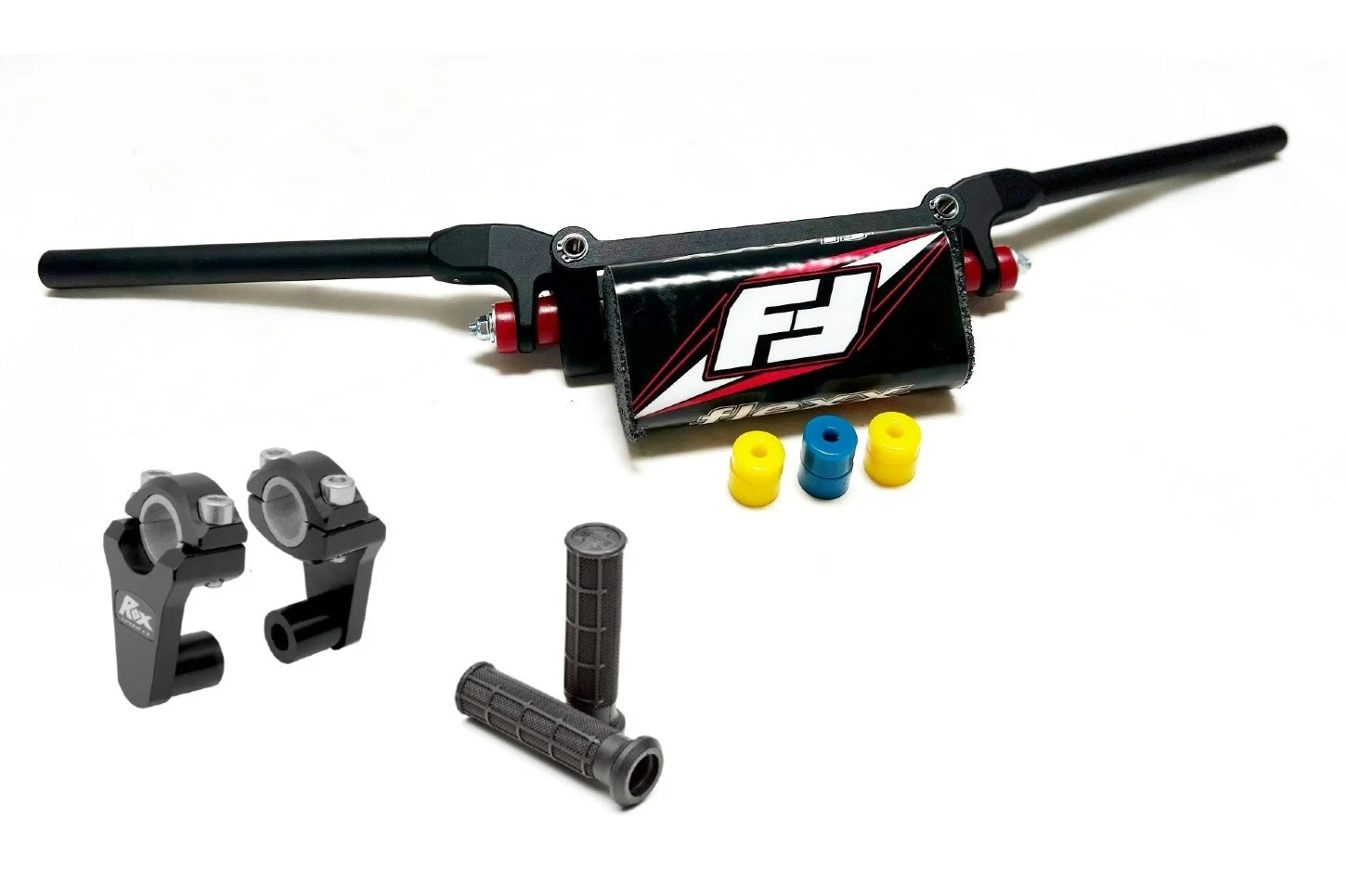Fasst Flexx Handlebars for Honda TRX250R (1986–1989) - Red, 2" Riser