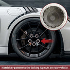 Set of 2 Wheel Lock Lug Nuts with 16 Teeth Anti-theft Key for Porsche Cayenne