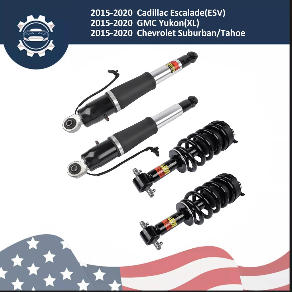 4X Front Strut Assembly + Rear Shock for Escalade Suburban Tahoe Yukon (2015–2020)