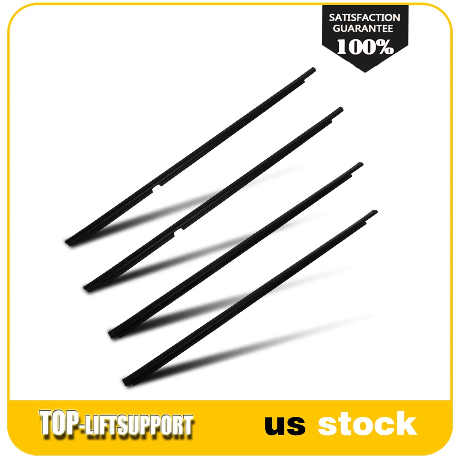 Set of 4 Door Weatherstrip Seals for Toyota Corolla (2009–2012)