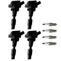 4X Ignition Coils & Spark Plugs for Hyundai Elantra Tucson Kia Soul (1.6L) UF817