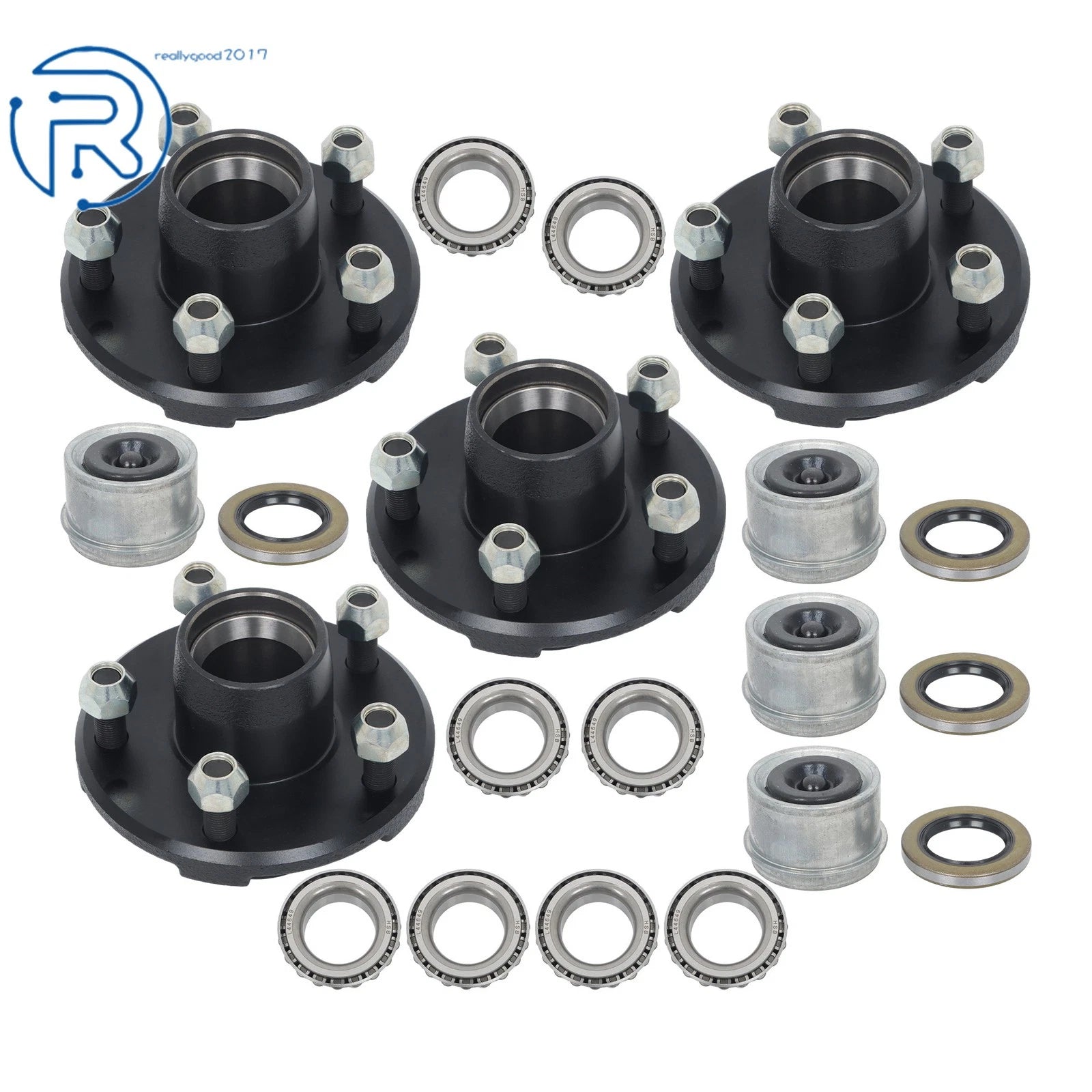 Set of 4 Trailer Wheel Idler Hub Bearing Kit for 2000 lbs Trailer Axle (2000–2023)