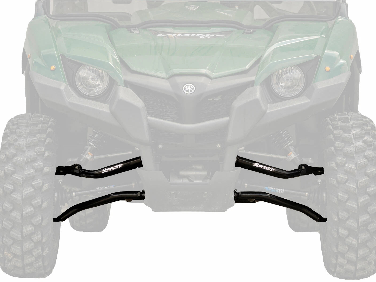 1.5" Offset A-Arms for Yamaha Viking (2014+) - SuperATV - Black