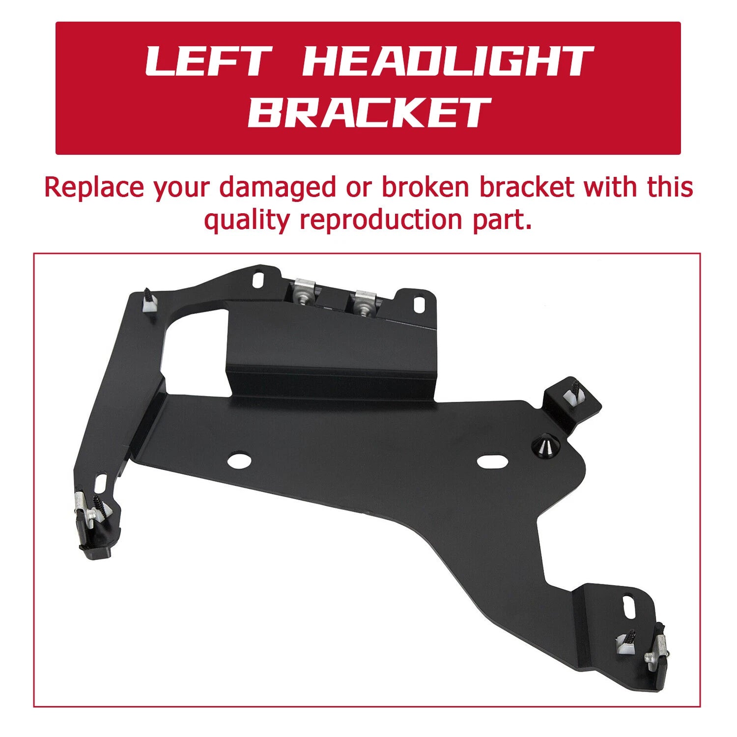 Left Headlight Bracket for Chevy Corvette C5 (1997-2004) with Mounting Hardware