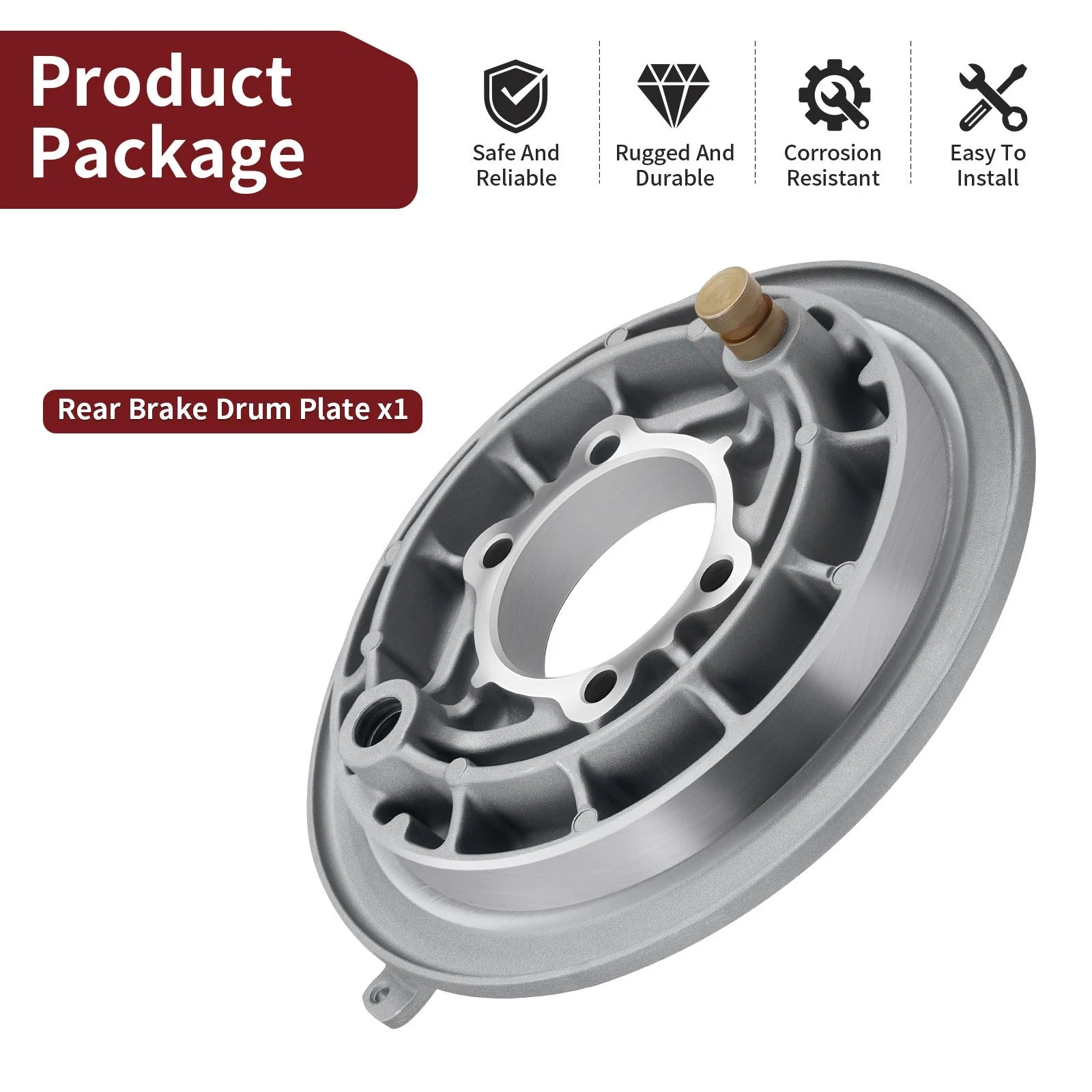 Rear Brake Backing Plate 4XE-F5321-00-00 for Yamaha Bear Tracker 250 (1999–2004)