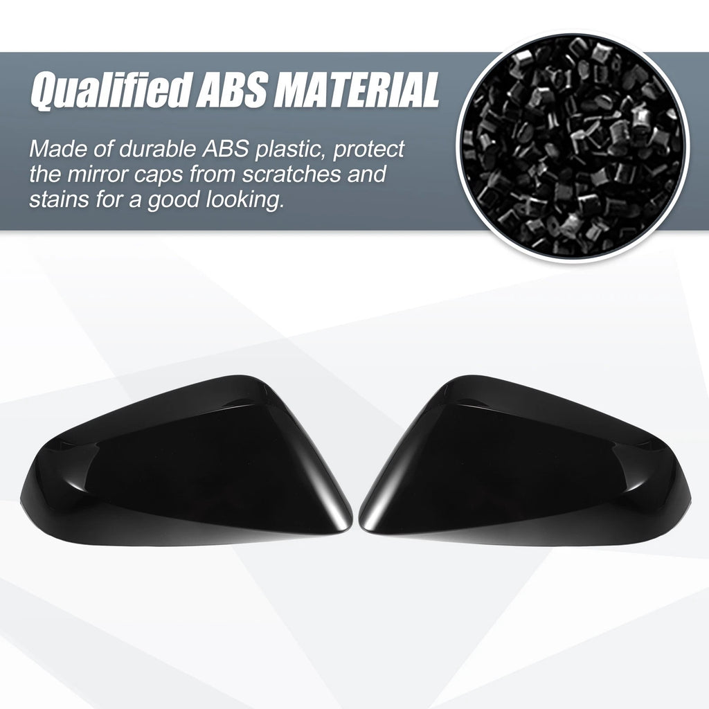 1 Pair Rearview Mirror Cover Caps Overlay Gloss Black for Lexus RX (2023)