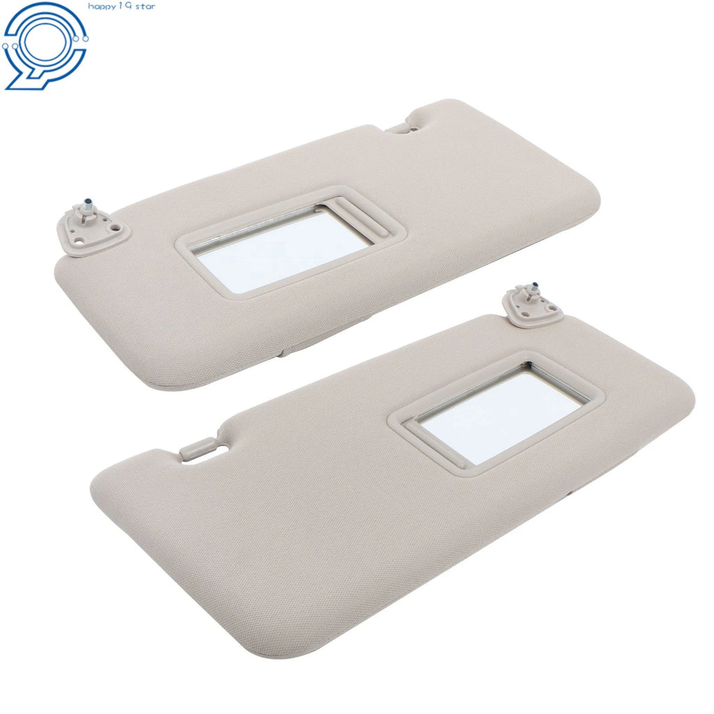 Sun Visors Pair for Nissan Versa (2007–2012) LH+RH with Mirror Gray