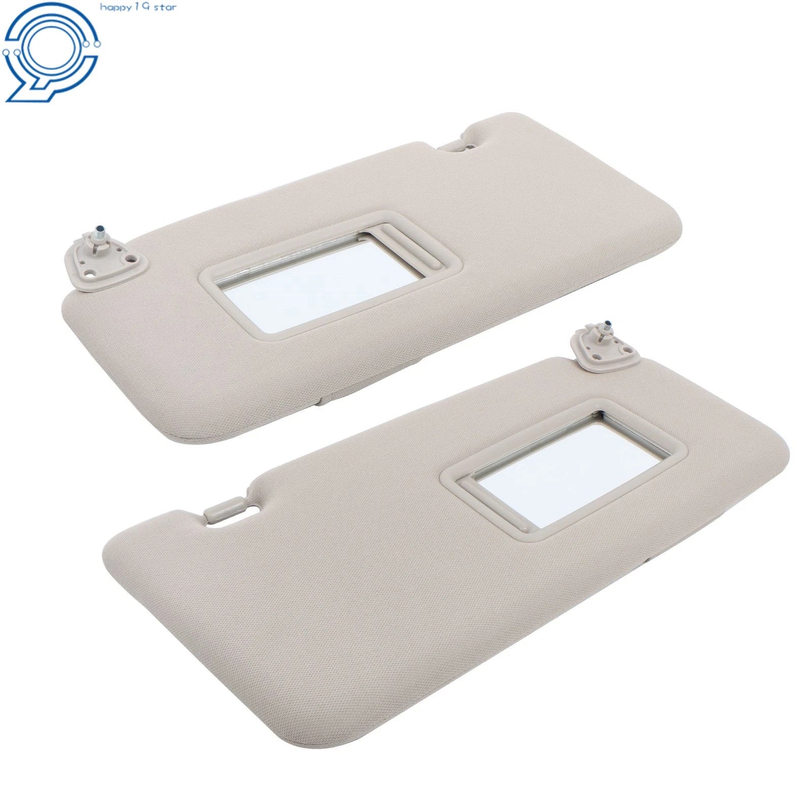 Sun Visors Pair for Nissan Versa (2007–2012) LH+RH with Mirror Gray