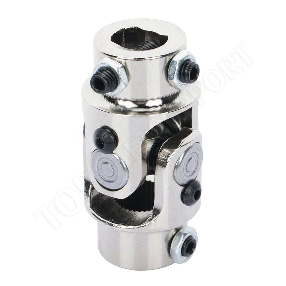 Chrome Universal Steering U-Joint Shaft for 3/4" DD X 13/16-36 Spline