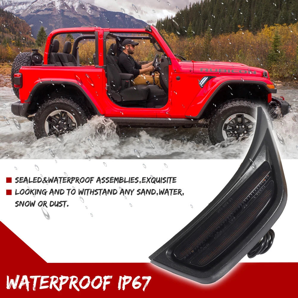 Switchback LED Side Marker Lights for Jeep Wrangler JL (2018–Present)