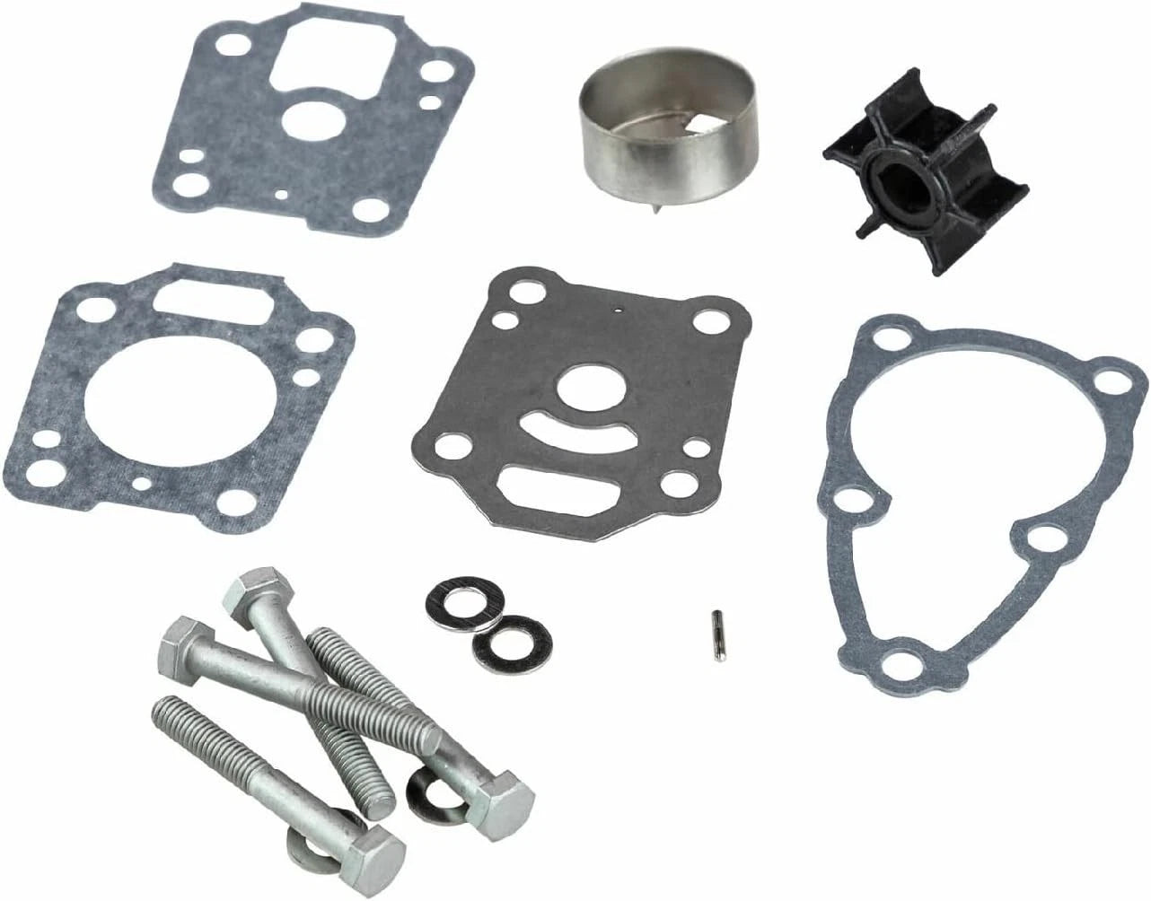 Water Pump Impeller Service Kit for Nissan Tohatsu Outboard 4-6 HP (N/A)