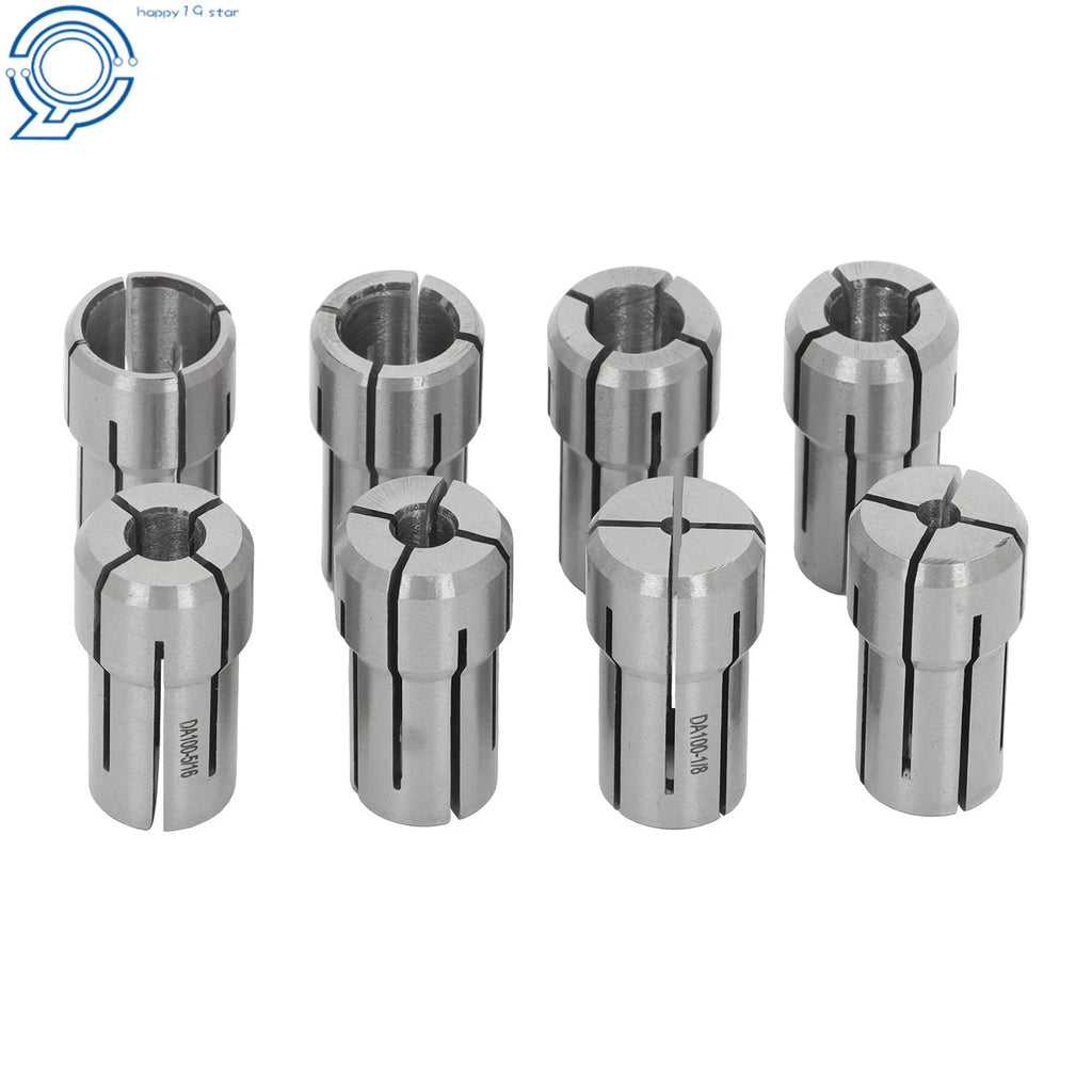 8pc Double Angle Collet Set for CNC Mill Lathe (1/8 to 9/16 Inch)