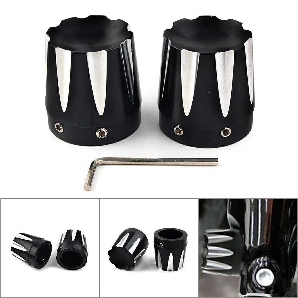 Front Axle Nut Covers for Harley Dyna Fatboy Electra Street Glide Road King