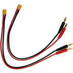 Silicone RC Battery Charging Cable 30cm 16AWG XT30 to 4.0mm Banana