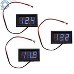 3X Blue LED Voltage Meter for Motorcycle (DC 4.5-30V)