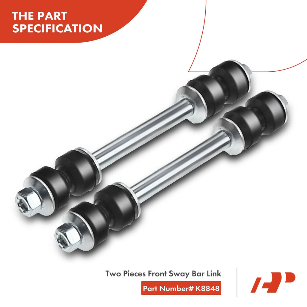 Set of 8 Front Ball Joint Sway Bar Links for Chevy Express 1500 2500 (1996–2002)