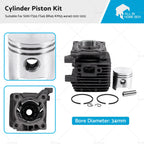 34mm Cylinder Piston Kit for Stihl FS55 FS45 BR45 KM55 (N/A) #4140 020 1202