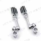 Adjustable Foot Pegs 1" for Triumph Rocket Yamaha (Chrome)