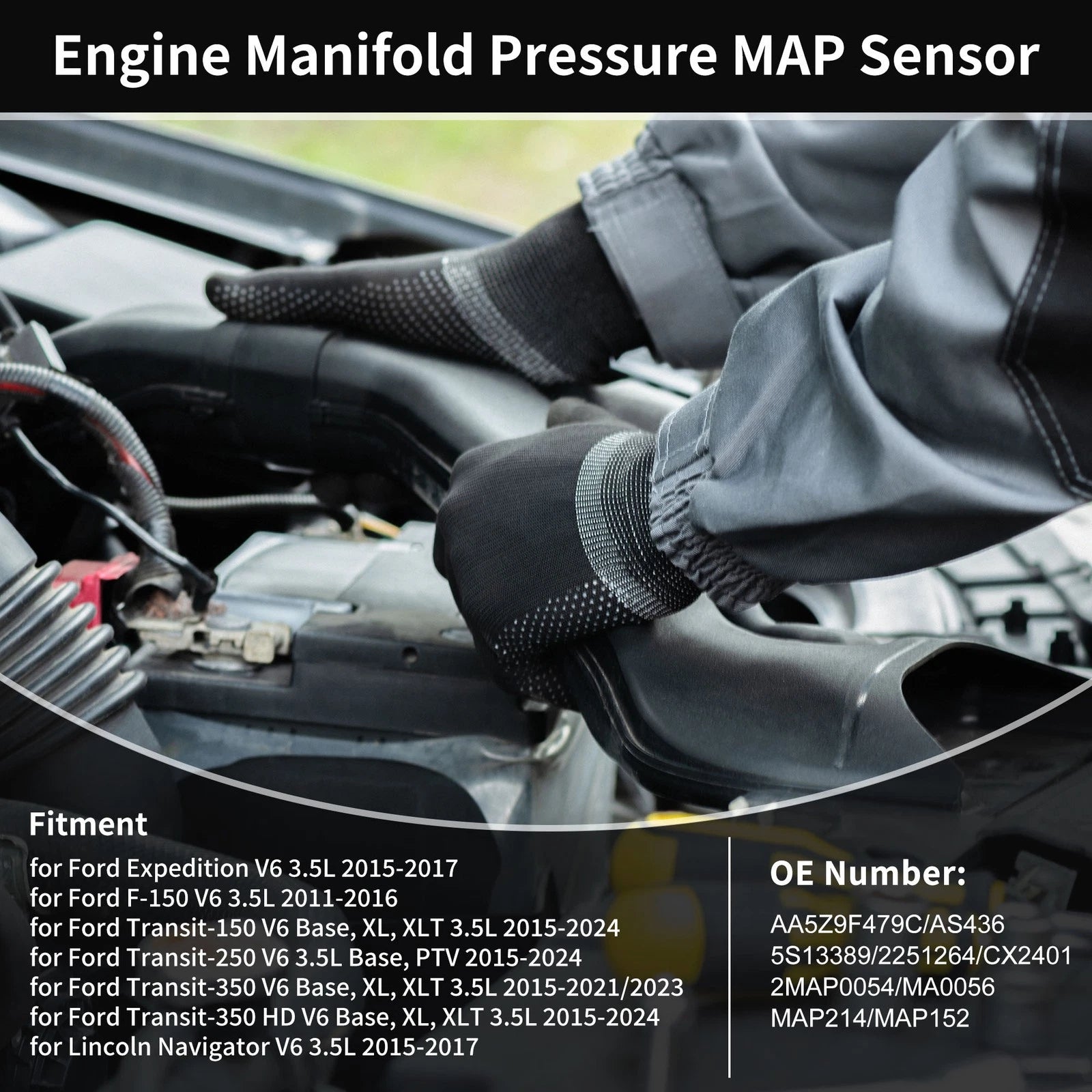 MAP Sensor No.AA5Z9F479C for Ford F150 3.5L (2011–2016)