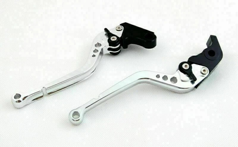 Long Brake Clutch Levers for Kawasaki ZZR/ZX1400 SE (2016–2017) Silver T9