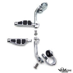 5" Flat Stiletto Foot Pegs with 1.25" Clamp for Harley Sportster