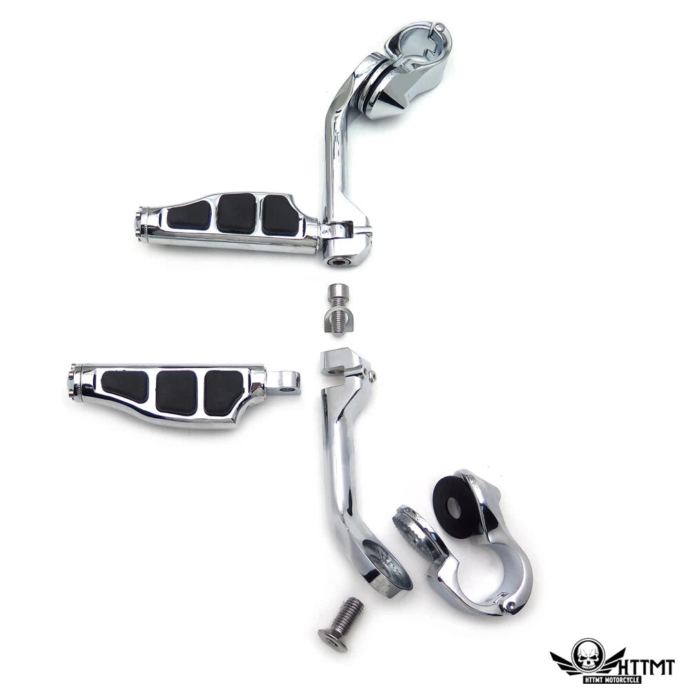 5" Flat Stiletto Foot Pegs with 1.25" Clamp for Harley Sportster