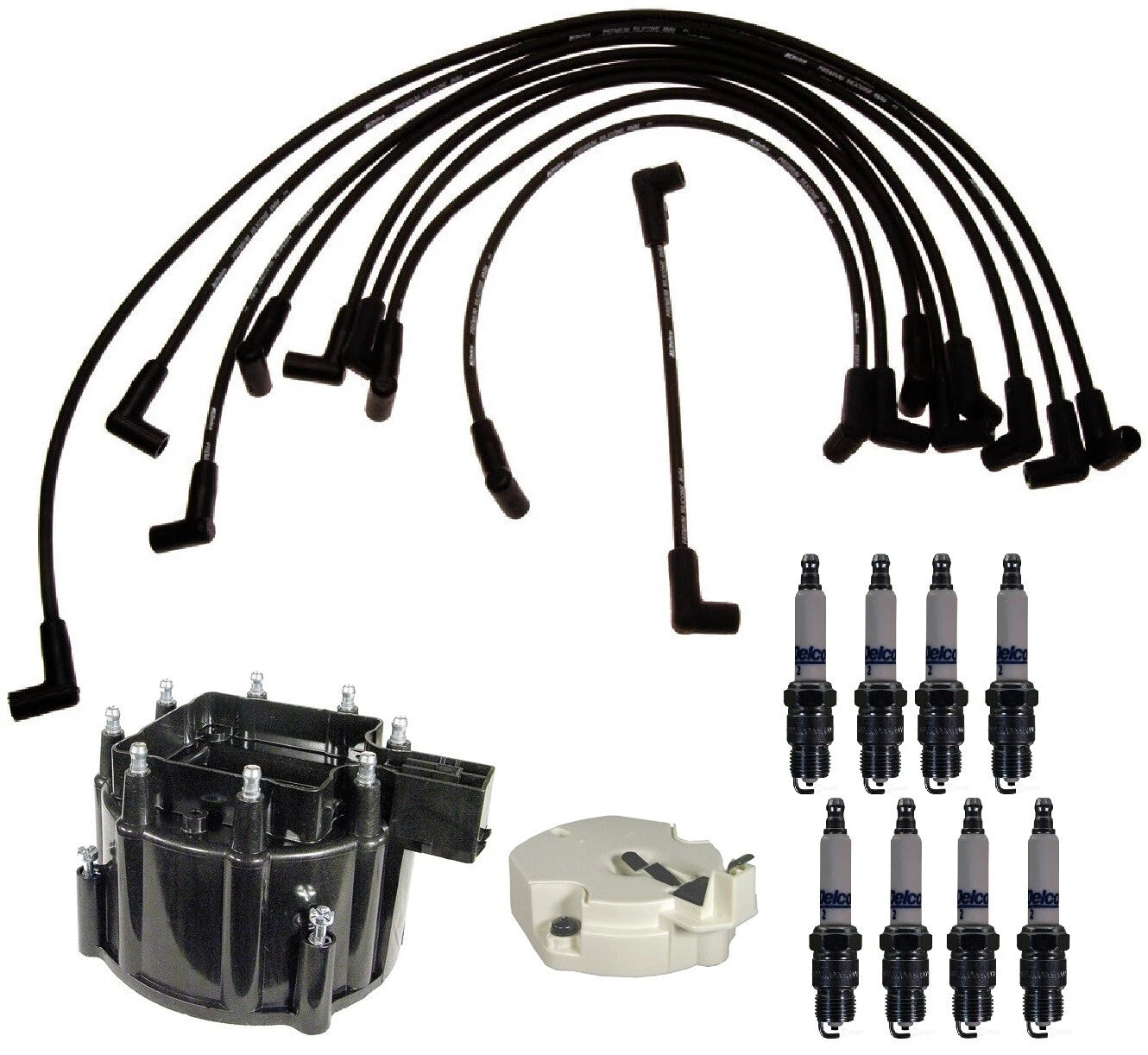 ACDelco Ignition Kit for Chevy K30 V8 5.7 (1970–1991) - Rotor, Cap, Wires, Plugs