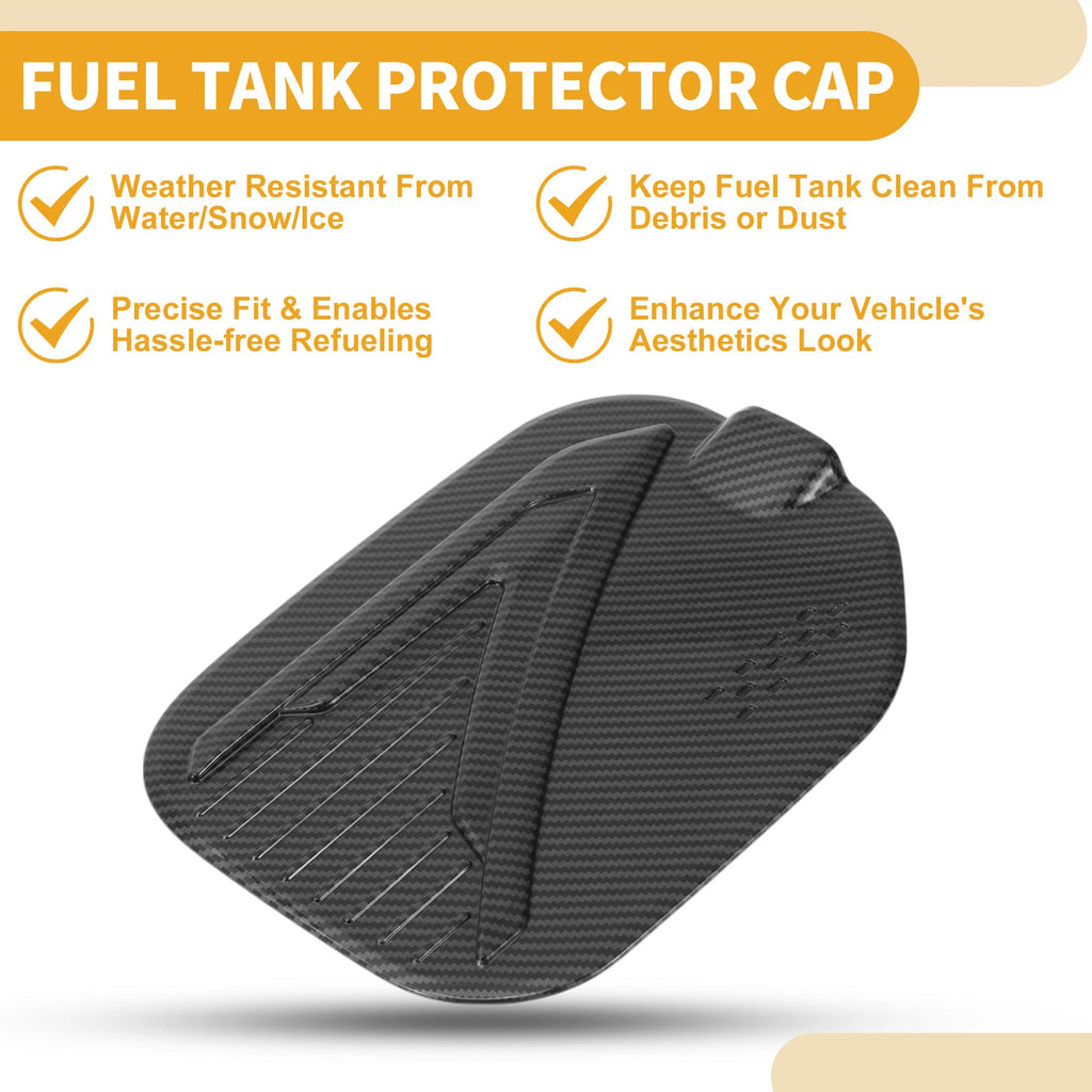 Fuel Tank Door Cap for Ford F-150 (2022–2025) Carbon Fiber Black