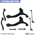 Set of 8 Front Control Arms Tie Rods for Hyundai Santa Fe Sorento (2007–2013)