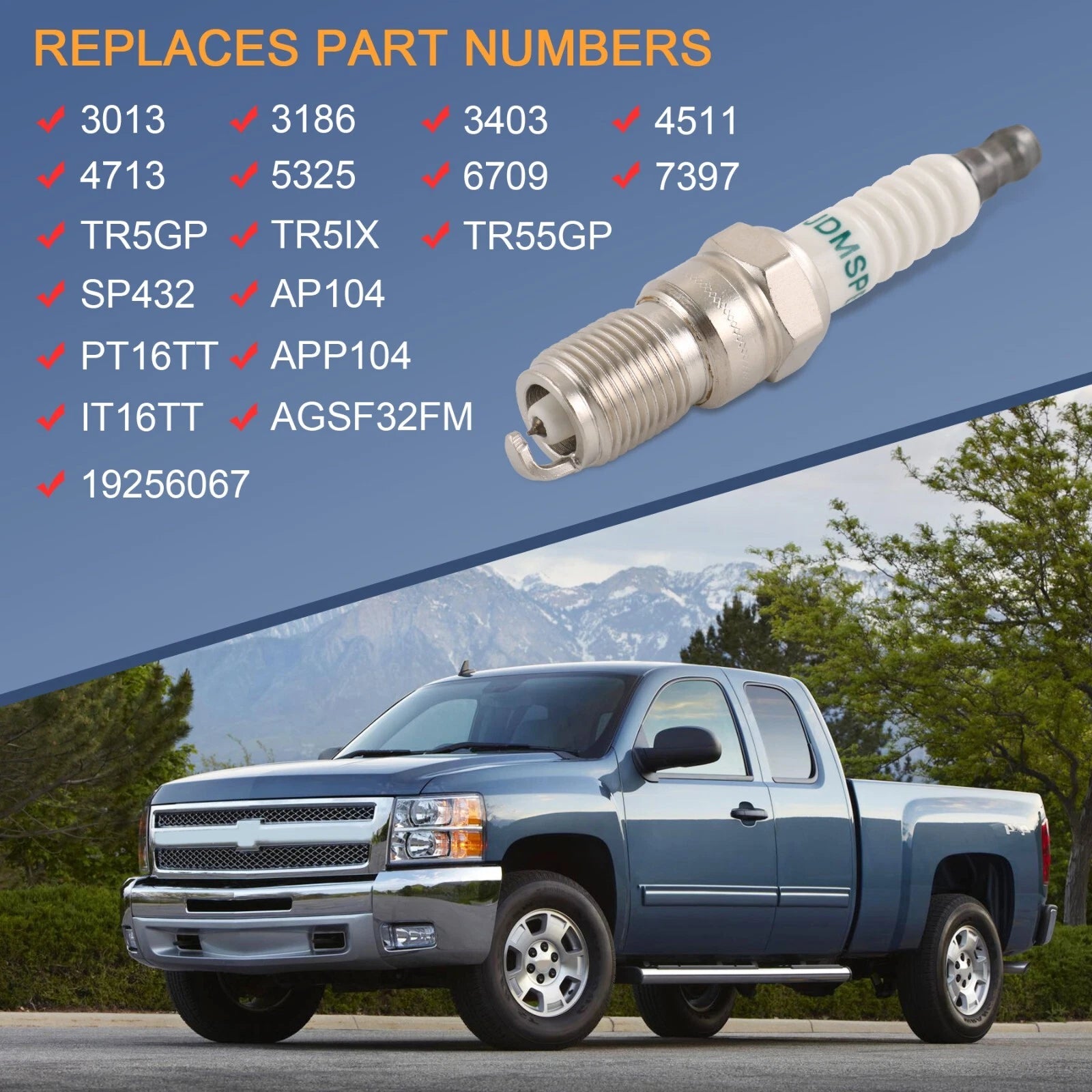 Set of 8 Iridium Spark Plugs for Chevy 5.3 6.0L