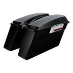 Matte Black Hard Saddle Bags Trunk w/Lid & Latch for Harley Touring (1994–2013)