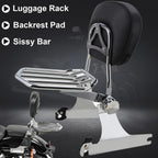 Sissy Bar Backrest + Luggage Rack for Harley Dyna Low Rider FXDL FXDX (2002–2005)