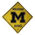 Michigan Wolverine Aluminum Crossing Sign 12" x 12"