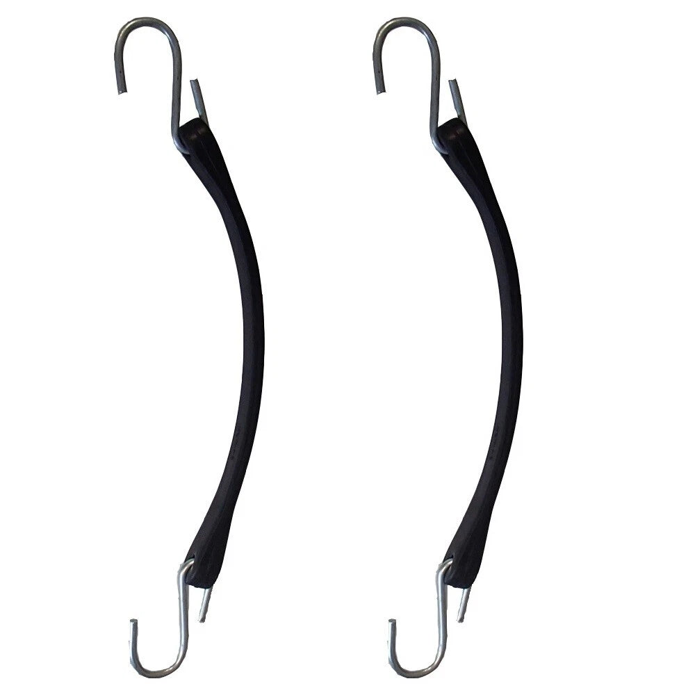Set of 2 Rubber Tarp Straps for Flatbed Truck Trailer (9")