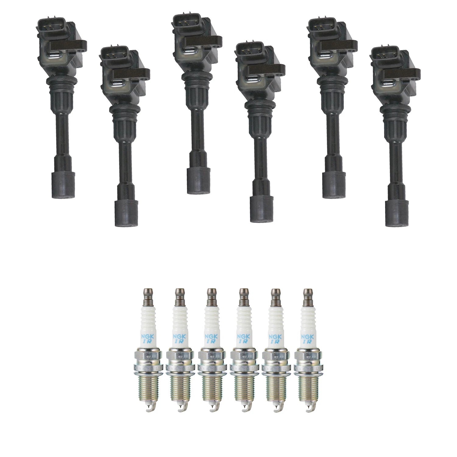 Set of 6 Ignition Coils & NGK Laser Iridium Spark Plugs for Millenia (1995–2002)